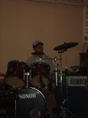 Johannes on the drums